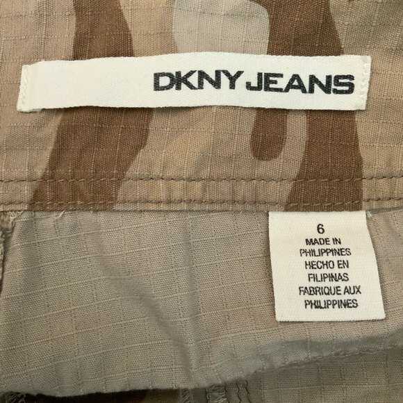 DKNY Cargo Pants 6 Brown Camouflage Studded Cropp - Picture 3 of 11